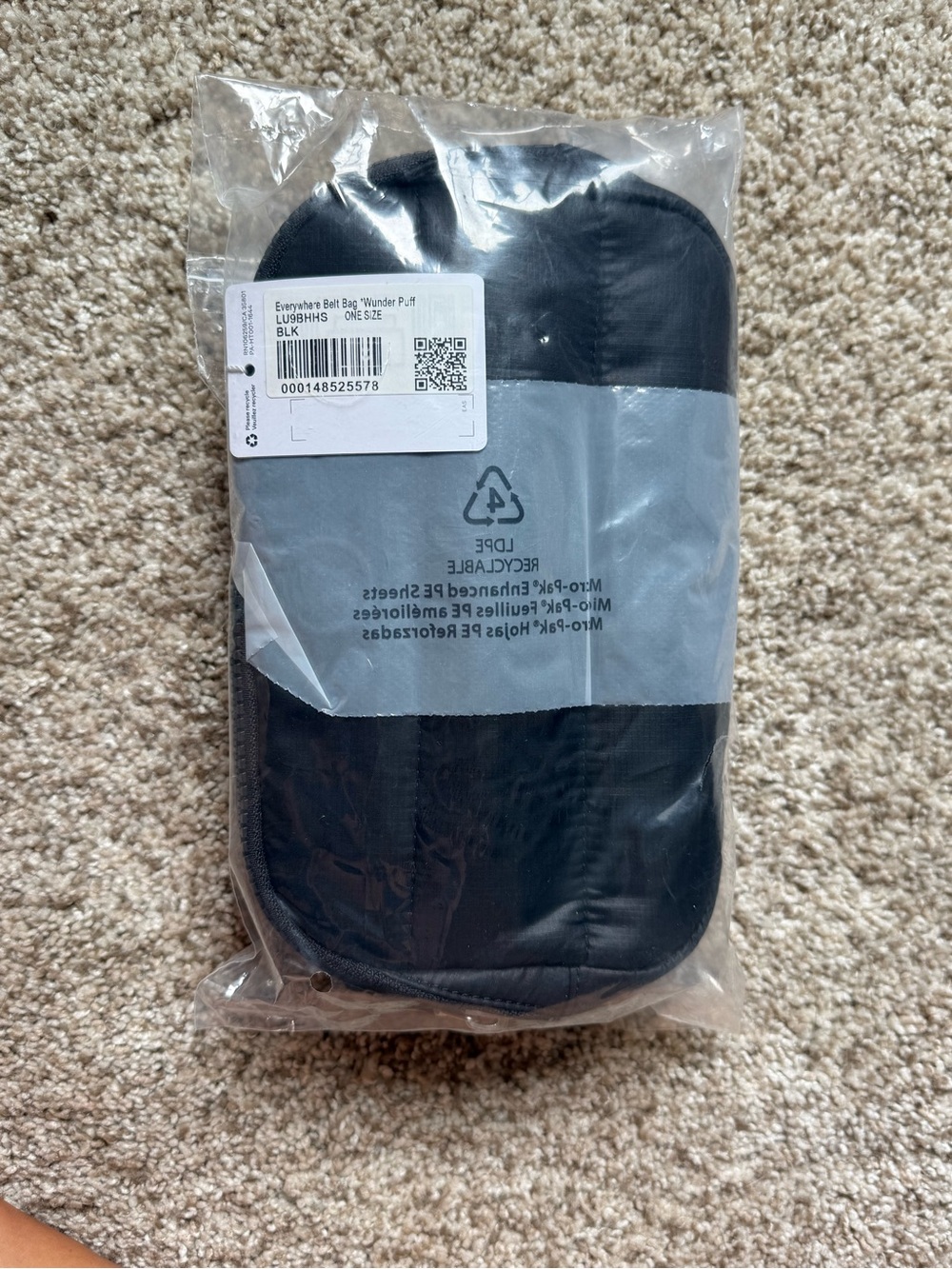 lululemon athletica Black Crossbody Belt Bag